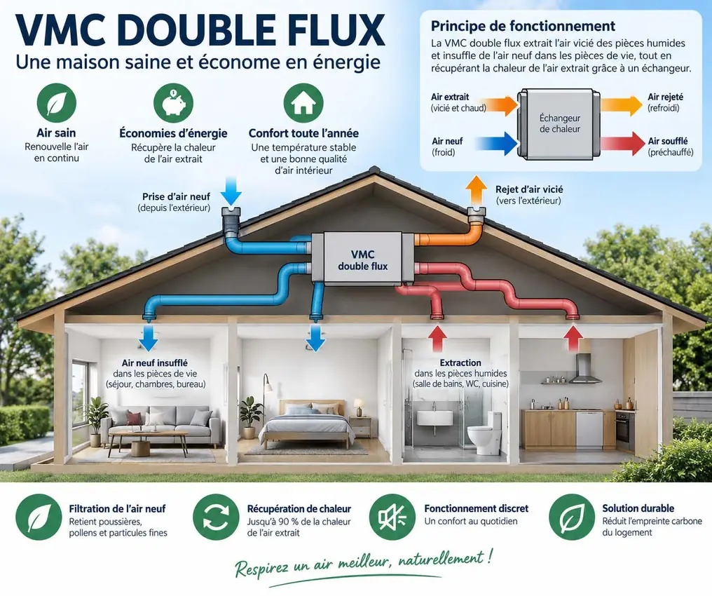 Budget comparé d'une VMC simple flux, double flux et d'un entretien annuel